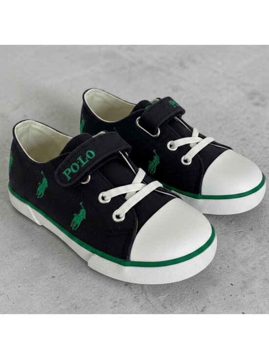 Polo Ralph Lauren Other - Polo Ralph Lauren Bal Harbour Cap Toe Repeat Toddler Sneaker Size 9 Navy Green